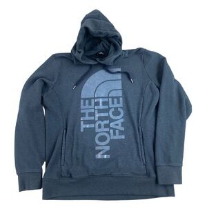 The North Face Women’s Big Logo Hoodie Pullover Sweatshirt Dark Gray Sz  Large
